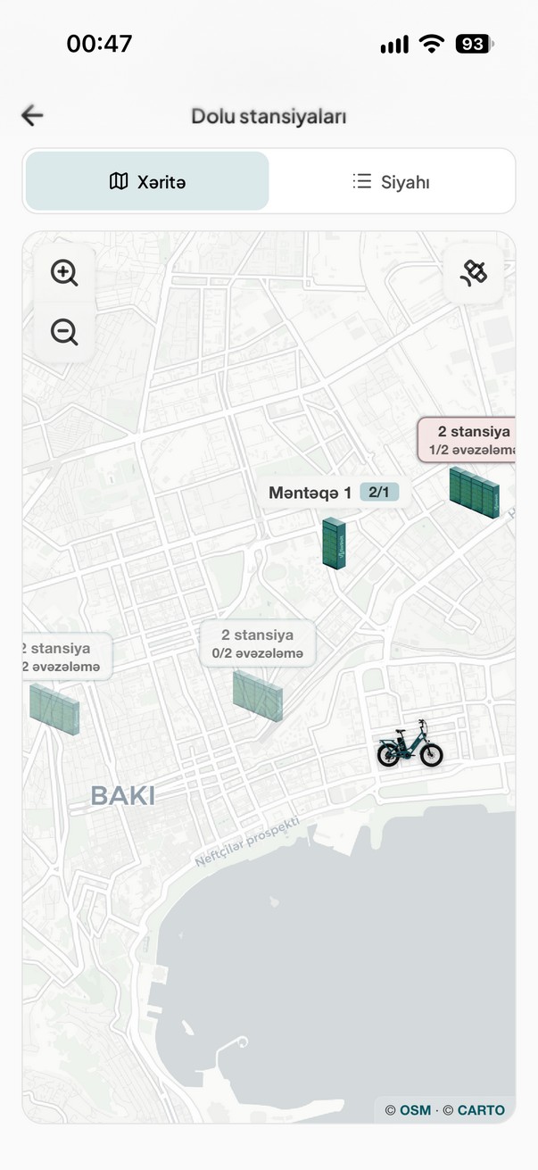 MinVolt Courier App Dolu stations